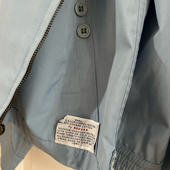 Vintage London Fog Bomber Jacket Blue 80s Clean Girl Aesthetic M/L - Picture 7 of 9